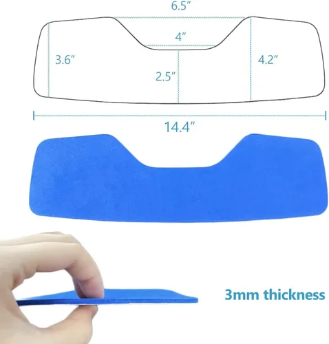 Miniatura 2 de MESINURS Alfombrilla para respaldo de silla de ducha, azul, espuma EVA, accesorio de seguridad para el baño