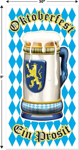 Miniatura 2 de Beistle Cubierta de puerta Oktoberfest, 30 por 5 pies