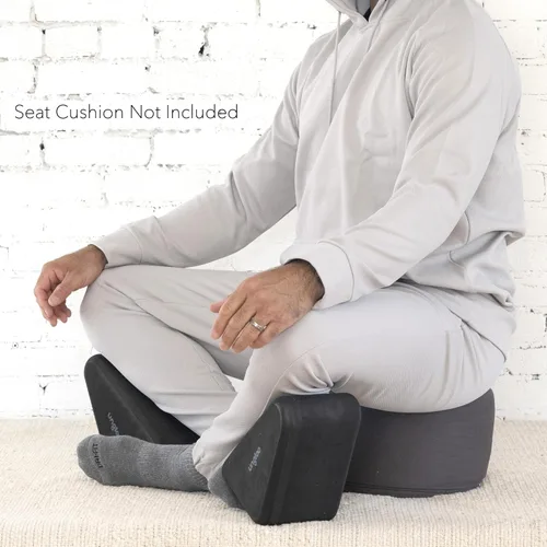 Miniatura 4 de Ungloo Cuñas de bloque de yoga de apoyo para meditación sentada: eleva las rodillas, reduce la presión de la cadera y mejora la postura de las Gris