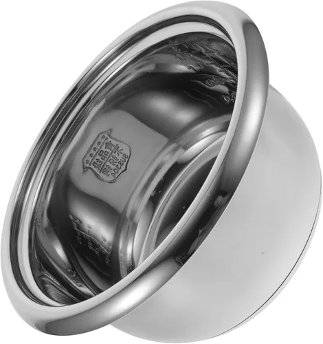 BESTonZON 3L 500W Plata Acero Inoxidable Olla Arrocera Interior Olla De Reemplazo De Revestimiento Antiadherente Arroz Cocción Contenedor De Arroz
