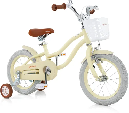 Miniatura 10 de BABY JOY Kids Bike, 12 14 16 18 20 Inch Boys Girls Bike w/Adjustable Seat, Removable Basket, Handbrake & Coaster Brake, Training Wheels or Turquesa