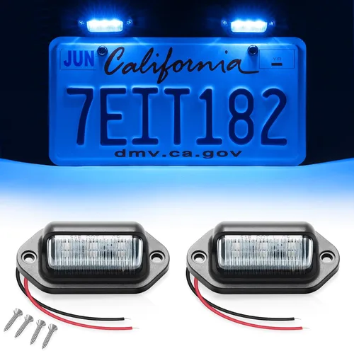 LivTee Luces LED impermeables de 12 V, azul (2 unidades) para RV, cámper, camión, SUV, remolque, camioneta, escalón, cortesía, cúpula, carga, luces