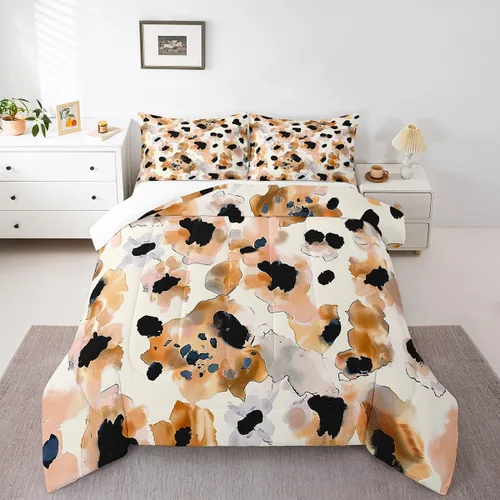 Miniatura 19 de Feelyou Juego de edredón de animales de la selva para todas las estaciones, juego de ropa de cama con 1 funda de almohada de microfibra de elefante