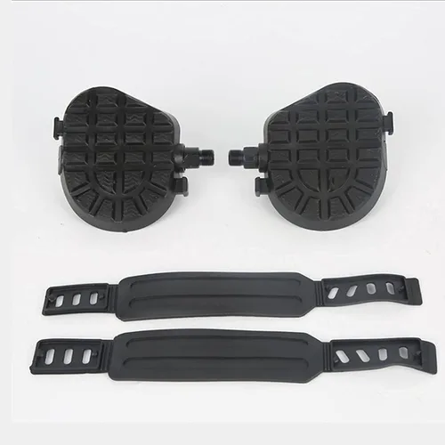 Miniatura 4 de 1/2 9/16Exercise Bike Pedals for Indoor Bike, Stationary Bike, Spin Bike, Gym Pedals with Toe Clips, 1 Pair