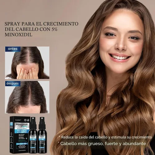 Miniatura 4 de Minoxidil al 5 % para barba y cabello para hombres, minoxidil para mujeres en aerosol para el crecimiento del cabello con biotina y aceite