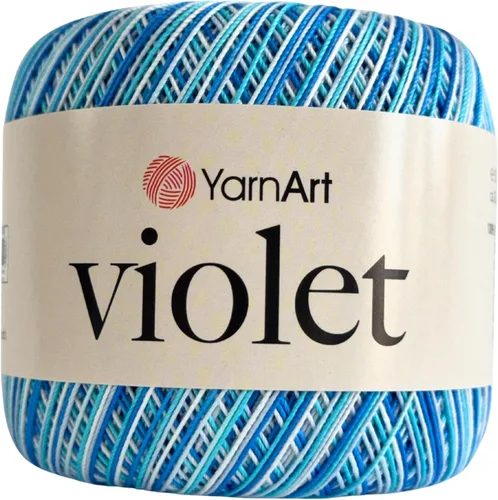 Miniatura 9 de Yarn Art - 1 madeja YarnArt Violet, 100 hilos de hilo de algodón mercerizado, hilo de ganchillo para tejer a mano, bordado y manualidades