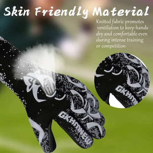 Miniatura 7 de Guantes de Portero de Fútbol para Niños, Jóvenes y Adultos Proporcionan Control y Agarre Extremadamente Fuertes, Guantes de Fútbol Transpirables