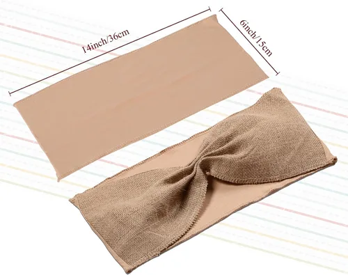 Miniatura 2 de Newwiee 24 bandas elásticas de arpillera para silla, de lino y elastano, lazos para sillas de comedor, bodas, banquetes, eventos, fiestas