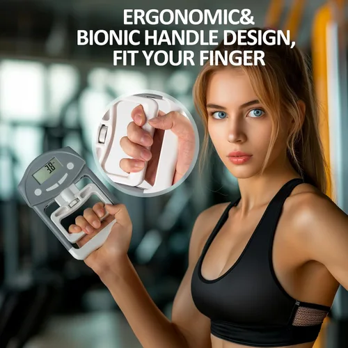 Miniatura 6 de Probador de fuerza de agarre, dinamómetro de agarre de mano, probador electrónico de fuerza de agarre de mano, medidor de ejercicio de mano, medidor