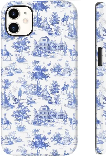 Miniatura 94 de Funda para iPhone 12 Mini, compatible con carga inalámbrica, protección de doble capa con elegante diseño de flores silvestres, silicona suave +