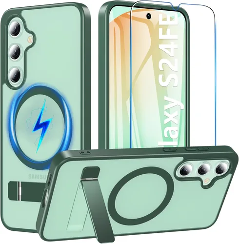 Miniatura 49 de Funda OWKEY Samsung Galaxy A13 5G, Funda Magnética para Teléfono con Soporte y Protector de Pantalla, Funda Protectora Antihuellas y a Prueba de A13