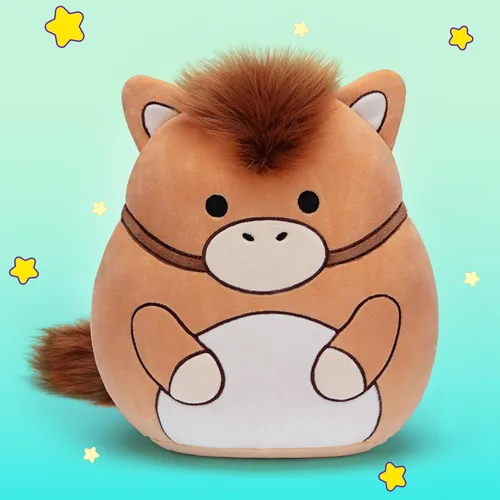 Miniatura 9 de Almohada de peluche original de caballo de 12 pulgadas, tamaño grande, suave, lindo, gordo, abrazable, adorable peluche, regalo para niños