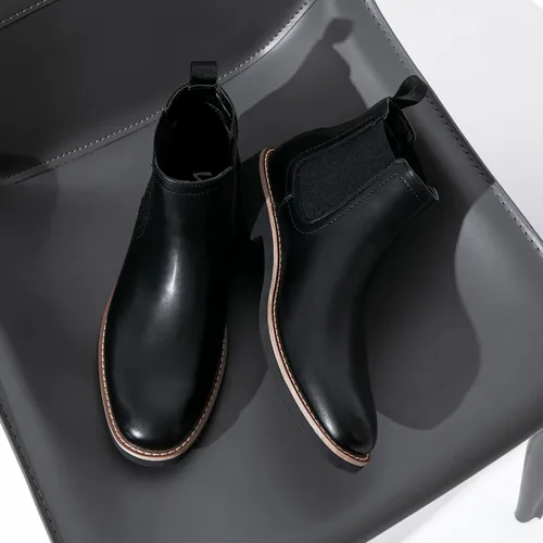 Miniatura 3 de Vostey Botas Chelsea para hombre, botas de vestir casuales