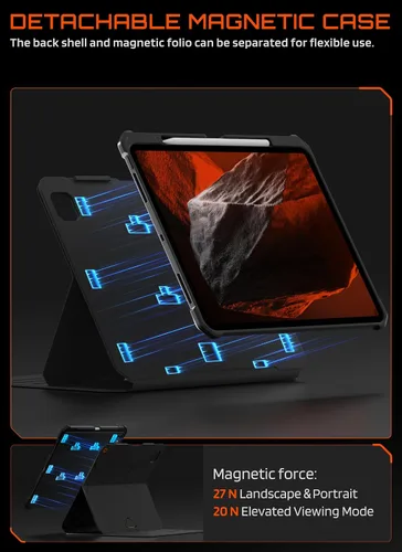 Miniatura 11 de SUPCASE Funda para iPad Pro de 13 pulgadas M5/M4 2025/2024 con soporte para lápices (UB Aero), [soporte ajustable] [contraportada desmontable]