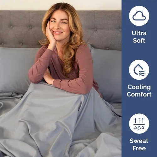Miniatura 4 de Juego de sábanas King de 6 piezas, sábanas transpirables y refrescantes, sábanas de hotel, ropa de cama con bolsillos profundos y fácil ajuste, 05