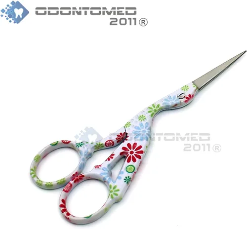 Miniatura 2 de OdontoMed2011 Tijeras clásicas de cigüeña de acero inoxidable de 4.5 pulgadas, diseño de grúa, tijeras de costura para bordado, manualidades