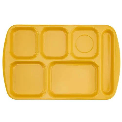 Miniatura 30 de G.E.T. Bandeja escolar para cafetería con 6 compartimentos, para zurdos, 10 x 14 pulgadas, verde bosque (paquete de 4)