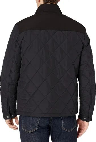 Miniatura 2 de Cole Haan Men's 28" Tonal Mix Media Diamond with Faux Sherpa Lining