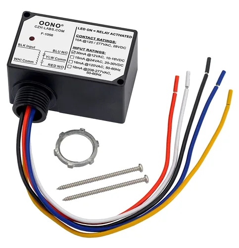 Miniatura 2 de Módulo de relé de potencia SPDT de 10 A, carcasa de plástico y precableado (AC/DC 12 V)