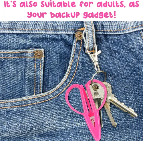Miniatura 6 de Tijeras pequeñas de viaje de 3 piezas pequeñas tijeras portátiles para coser tijeras artesanales con cubierta para mujeres y niñas, hilo de tela