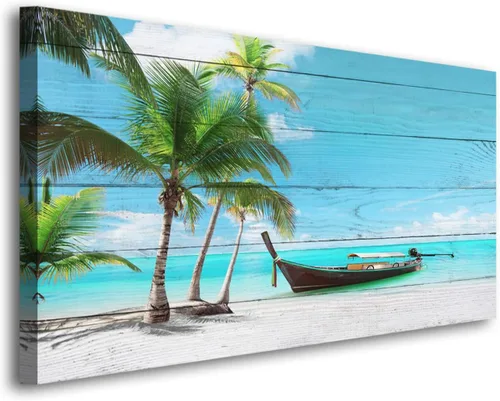 Miniatura 24 de Cuadros en Lienzo de Puesta de Sol en la Playa Arte de Pared para Sala de Estar Dormitorio Decoración de Pared, Impresiones de Arte de Pared