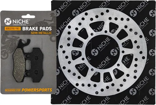 NICHE Pastillas de rotor de freno delantero izquierdo Kit semi metálico para Yamaha XTZ125 1S3-W0045-10-00 5B4-W0045-00-00 5XT-2582T-00-00
