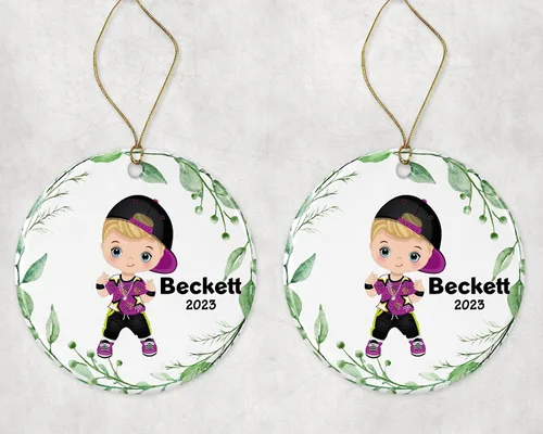 Miniatura 2 de Adorno personalizado de hip hop para niño, adorno de Navidad personalizado, regalo de adorno de Navidad, adorno de Navidad 2023, adorno de Navidad