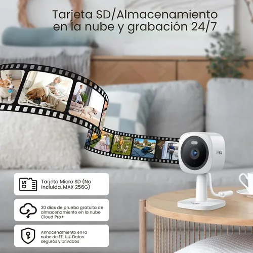 Miniatura 9 de Hugolog Cámaras de seguridad 3K 5MP para interiores y exteriores para seguridad del hogar, cámara para el hogar con visión nocturna a