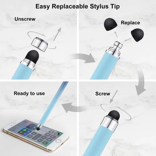 Miniatura 6 de Lápices capacitivos para pantallas táctiles 12 paquete Linfanc Lápiz capacitivo para iPad Alta sensibilidad y precisión Lápiz capacitivo para iPhone