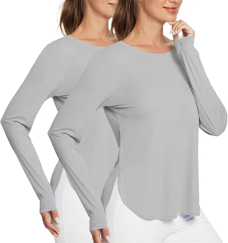 Miniatura 74 de BALEAF - Camisetas de sol de manga larga para mujer, con FPU 50+, para senderismo, ligeras, de secado rápido, protección contra rayos ultravioleta