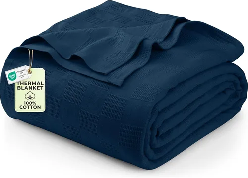 Miniatura 17 de Utopia Bedding Manta térmica 100% algodón, suave, ligera, transpirable, acogedora manta de primavera y verano para cama, decoración del hogar