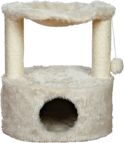 Miniatura 6 de TRIXIE Baza - Árbol para gatos mayores con hamaca y escalones, postes rascadores, parque infantil para gatos, gris, mediano