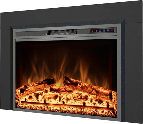 Miniatura 8 de Inserto de Chimenea Eléctrica de 40" de Ancho x 30" de Alto con Kit de Moldura de Metal, Calentador de Chimenea con Llamas Ajustables, Temporizador