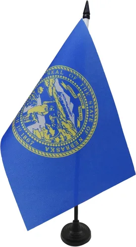 Miniatura 90 de Bandera de mesa de Colorado de 4 x 6 pulgadas, bandera de escritorio del estado de Colorado de EE. UU., 5.9 x 3.9 in, palo y base de plástico negro