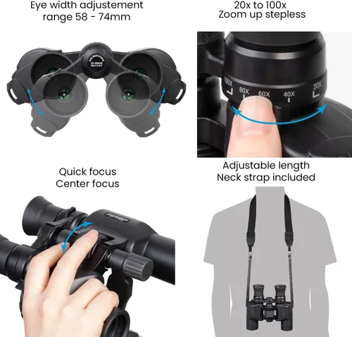 Miniatura 5 de Kenko SG-Z 20-100X30N FMC Smart Phone Holder Set High Power Zoom magnífico 20X a 100X Full Multi-Coating para deportes, conciertos, caza, exteriores