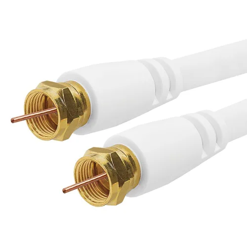 Miniatura 3 de Cmple - Cable coaxial digital Tipo F macho RG6 Coaxial Audio Digital Video con conector F Cable Satélite - 6 pies Negro