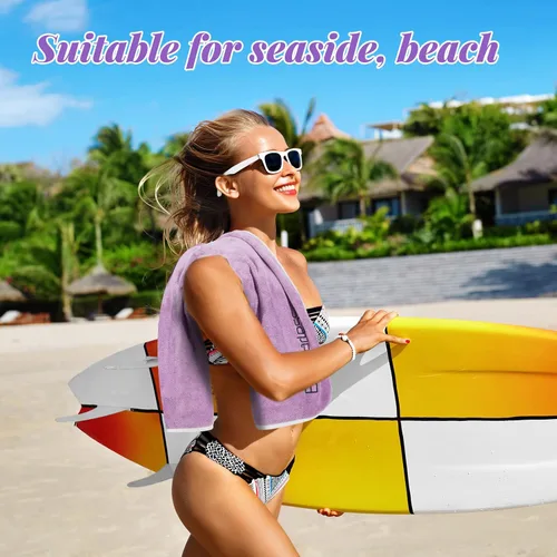 Miniatura 5 de Peryiter 9 toallas de microfibra para gimnasio para hombres y mujeres, toallas de entrenamiento Soft Be Fearless para yoga, deportes, ejercicio