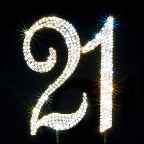 Miniatura 13 de 50 decoraciones para tartas Gemas de diamantes de imitación brillantes de alta calidad Ideas de decoración de fiesta de cumpleaños 50 o Oro
