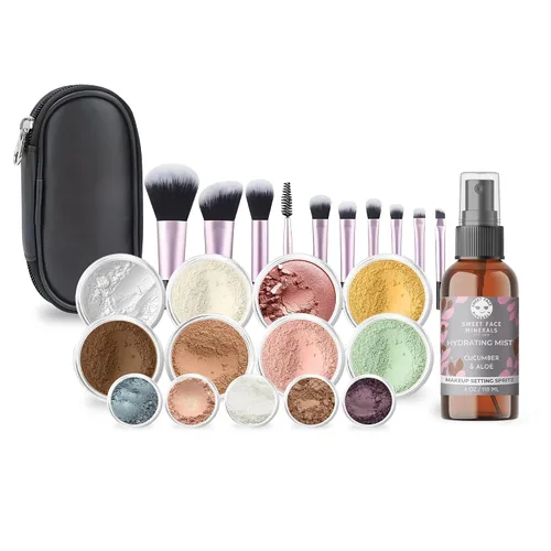 Miniatura 16 de Kit de maquillaje mineral de tamaño completo, set de base mate, Beige