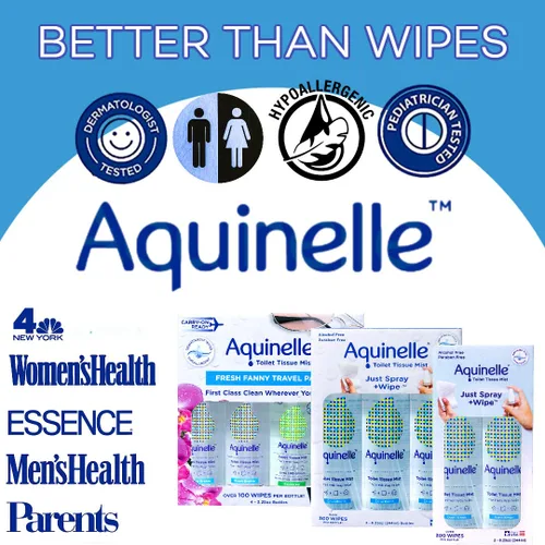 Miniatura 4 de Aquinelle Bruma de papel higiénico – Paquete económico de 4 prácticas botellas de 3.25 onzas – Alternativa que no se obstruye a las toallitas