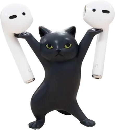 Miniatura 8 de 5 soportes magnéticos anticaídas para Airpod de gato bailando, bonitos soportes para auriculares, accesorios compatibles con Apple Airpods PRO/3/2/1