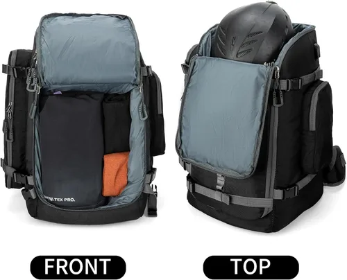 Miniatura 6 de Bolsa para Botas de Esquí de 65L, Bolsa de Viaje Grande Tipo Duffel, Mochila para Botas de Esquí de 1680D Nylon Impermeable y Acolchada