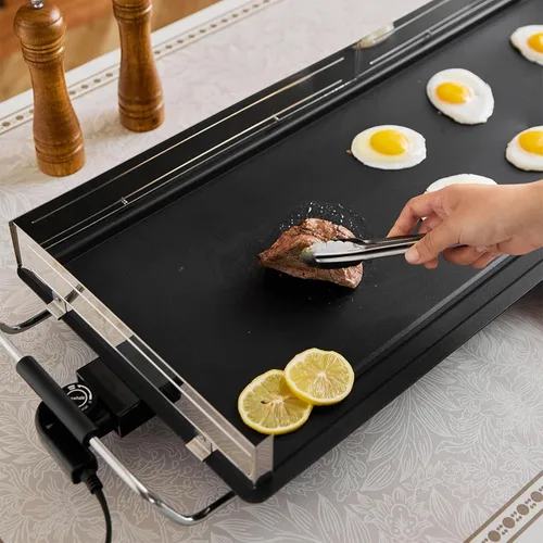 Miniatura 9 de AEWHALE Parrilla eléctrica antiadherente extra grande de 35 pulgadas, parrilla Teppanyaki BBQ para interiores y exteriores, con temperatura