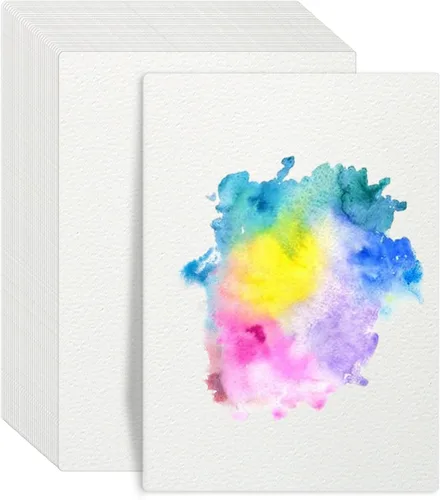 120 hojas de papel de acuarela, 8.5 x 11 pulgadas, 140 lb/300 GSM, papel de acuarela de prensa en frío, papel de acuarela a granel para artistas,