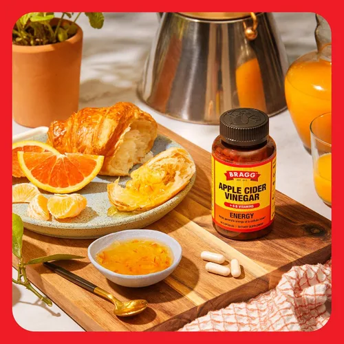 Miniatura 5 de Bragg Energy Cápsulas de vinagre de sidra de manzana con vitaminas B-12, 90 cápsulas, control de peso, sin OMG, vegano, sin gluten, sin azúcar