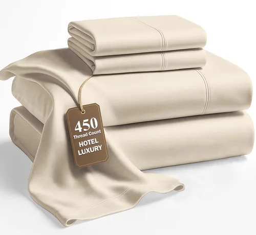 Miniatura 37 de LANE LINEN - Sábanas tamaño Split King para cama ajustable, 450 hilos, 100% algodón, 2 sábanas bajeras individuales XL, con bolsillo profundo, 05