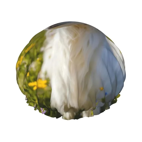 Miniatura 10 de Gorro de ducha con estampado de corazón abstracto, elástico y reutilizable, gorro de ducha grande impermeable, para mujeres, hombres y niños