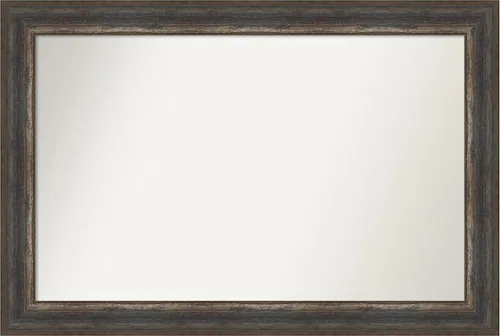 Miniatura 47 de Amanti Art Espejo de baño marrón para sobre el fregadero, 25 x 25 pulgadas, hecho a medida, espejo de tocador cuadrado marrón medio, marco de madera