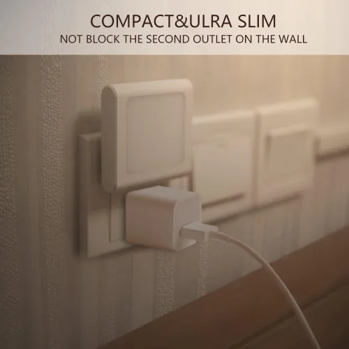 Miniatura 4 de VINTAR Paquete de 4 luces LED nocturnas, luces nocturnas enchufables a la pared con sensor inteligente de atardecer a amanecer, luces nocturnas