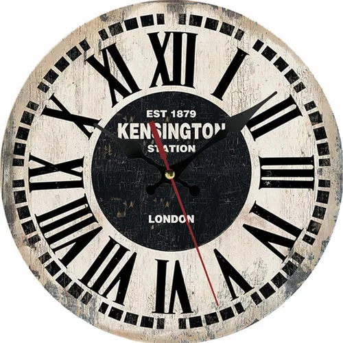 Miniatura 11 de Reloj de pared redondo de madera de 12 pulgadas, silencioso, sin tictac, de cuarzo, funciona con pilas, para oficina, cocina, dormitorio, aula